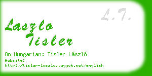 laszlo tisler business card